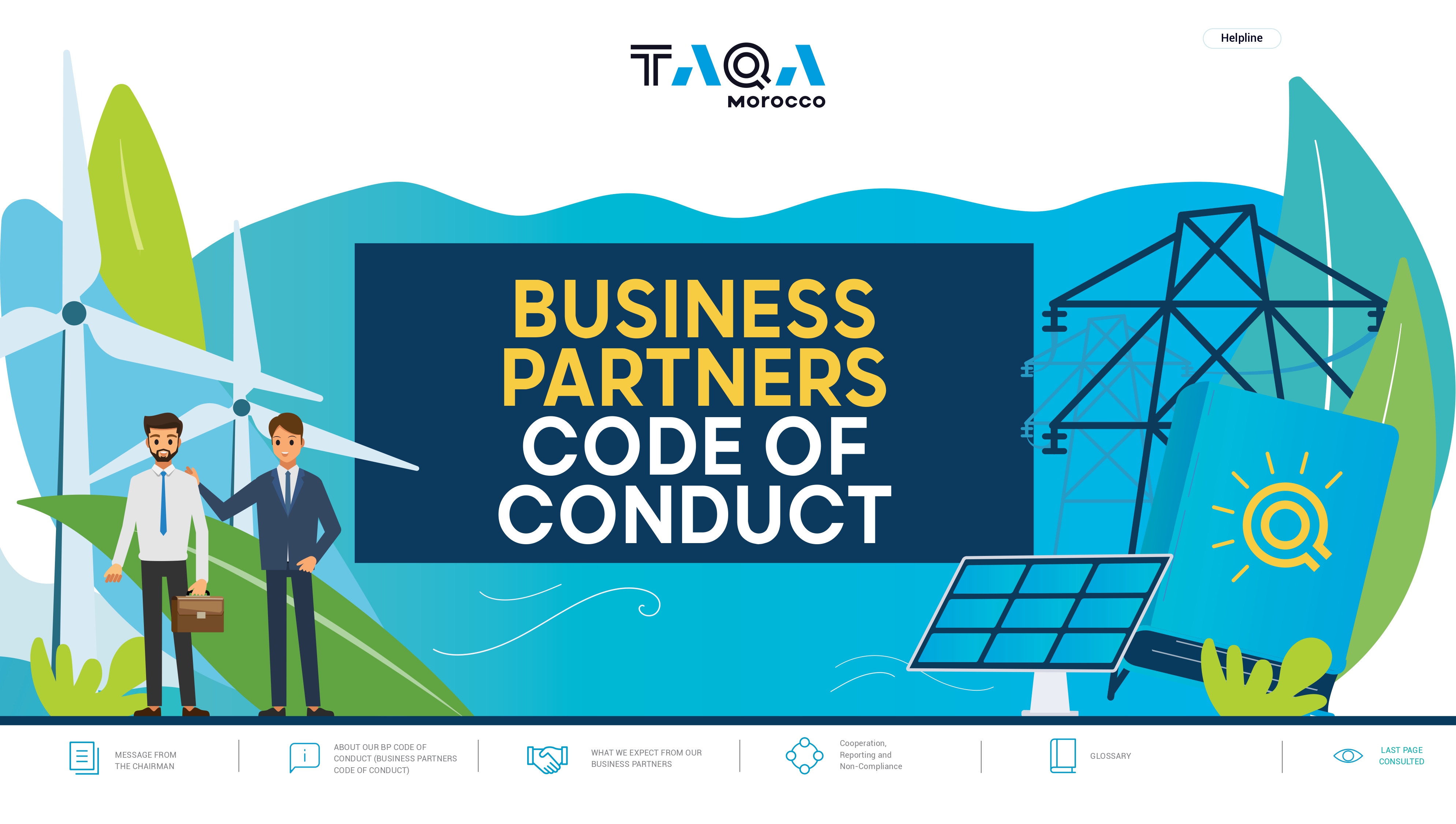 Télécharger le Code de Conduite avec les Partenaires Commerciaux de TAQA Morocco